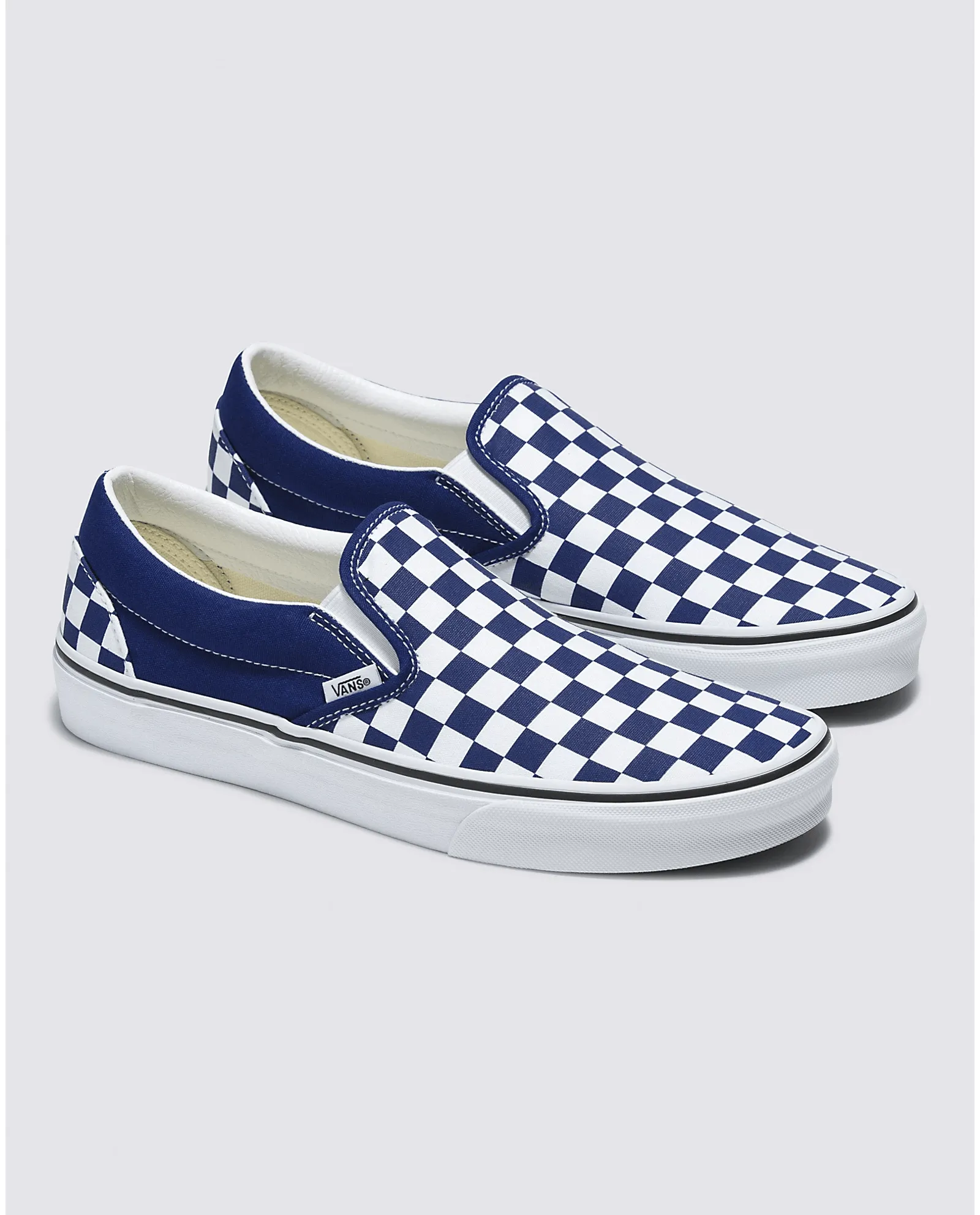 Chaussure à enfiler à motif damier