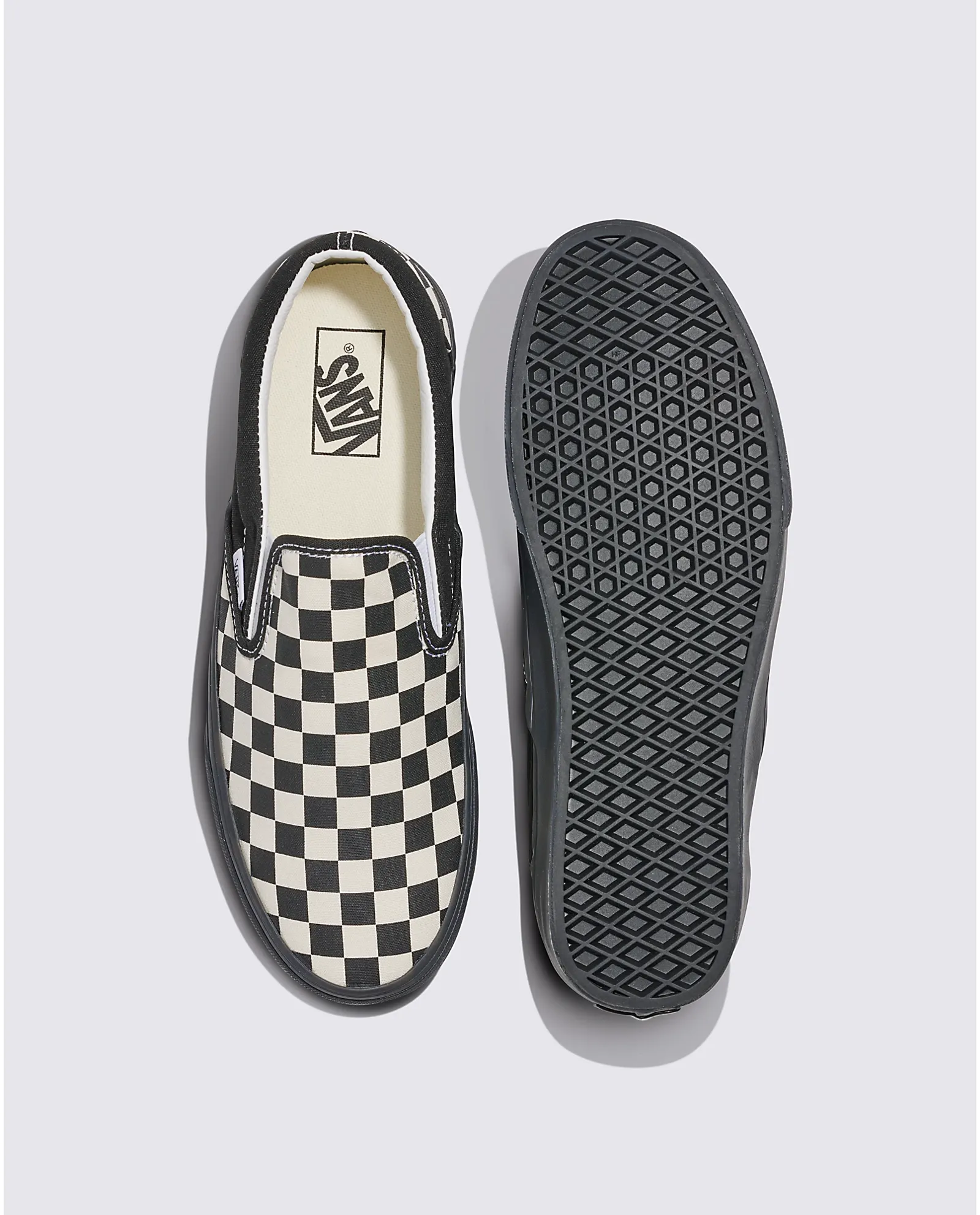 Chaussure à enfiler à motif damier