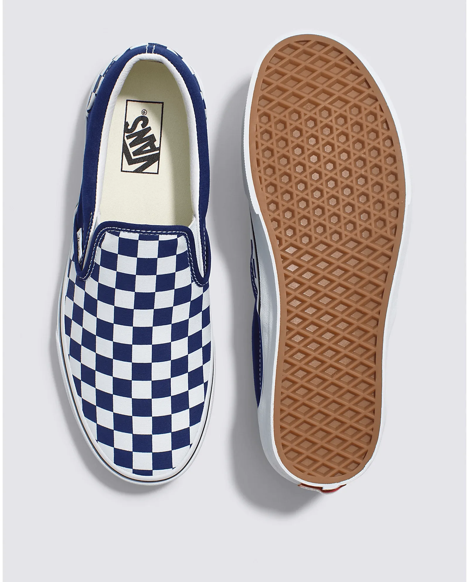 Chaussure à enfiler à motif damier