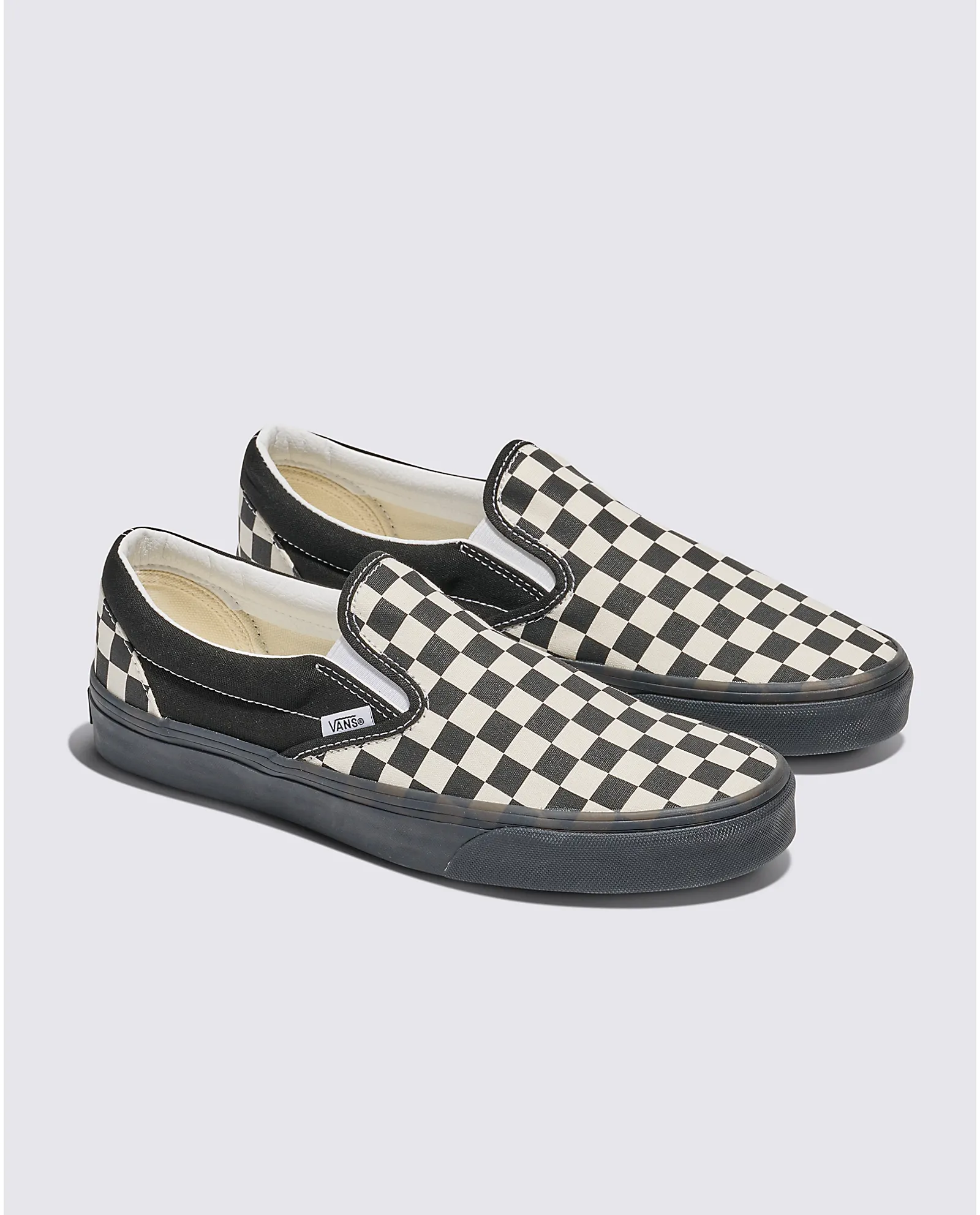Chaussure à enfiler à motif damier