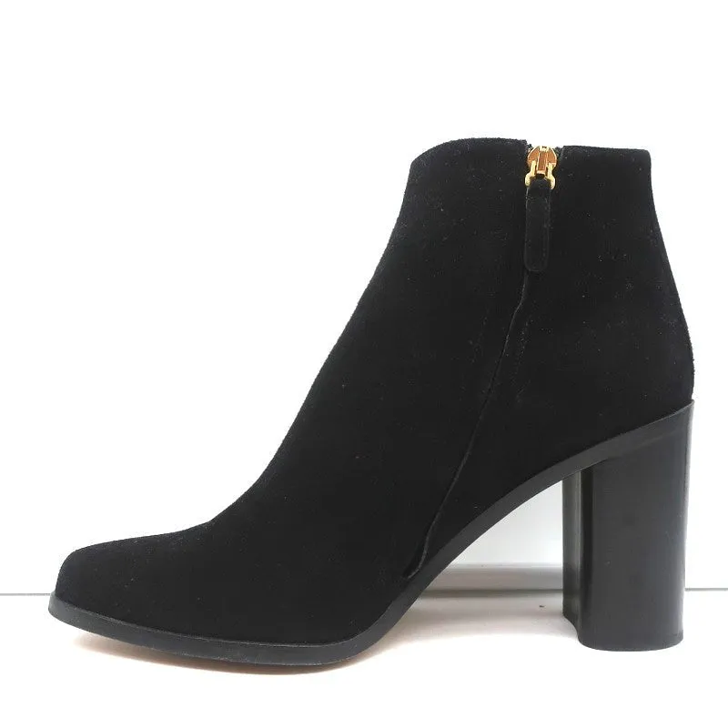 Bottes chelsea Chloe à passepoil en daim noir Flo pointure 38.5 à bout pointu