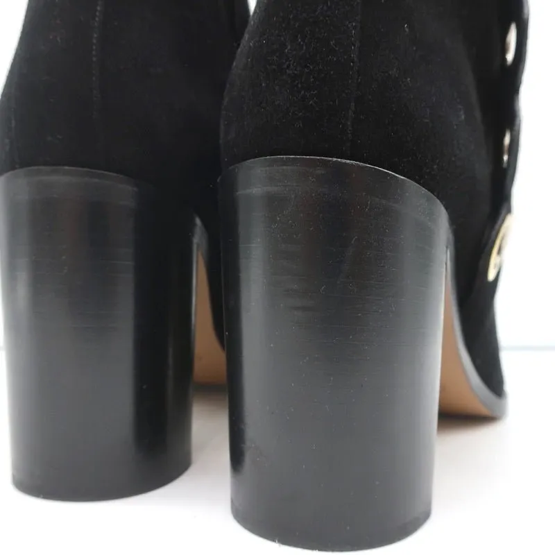 Bottes chelsea Chloe à passepoil en daim noir Flo pointure 38.5 à bout pointu