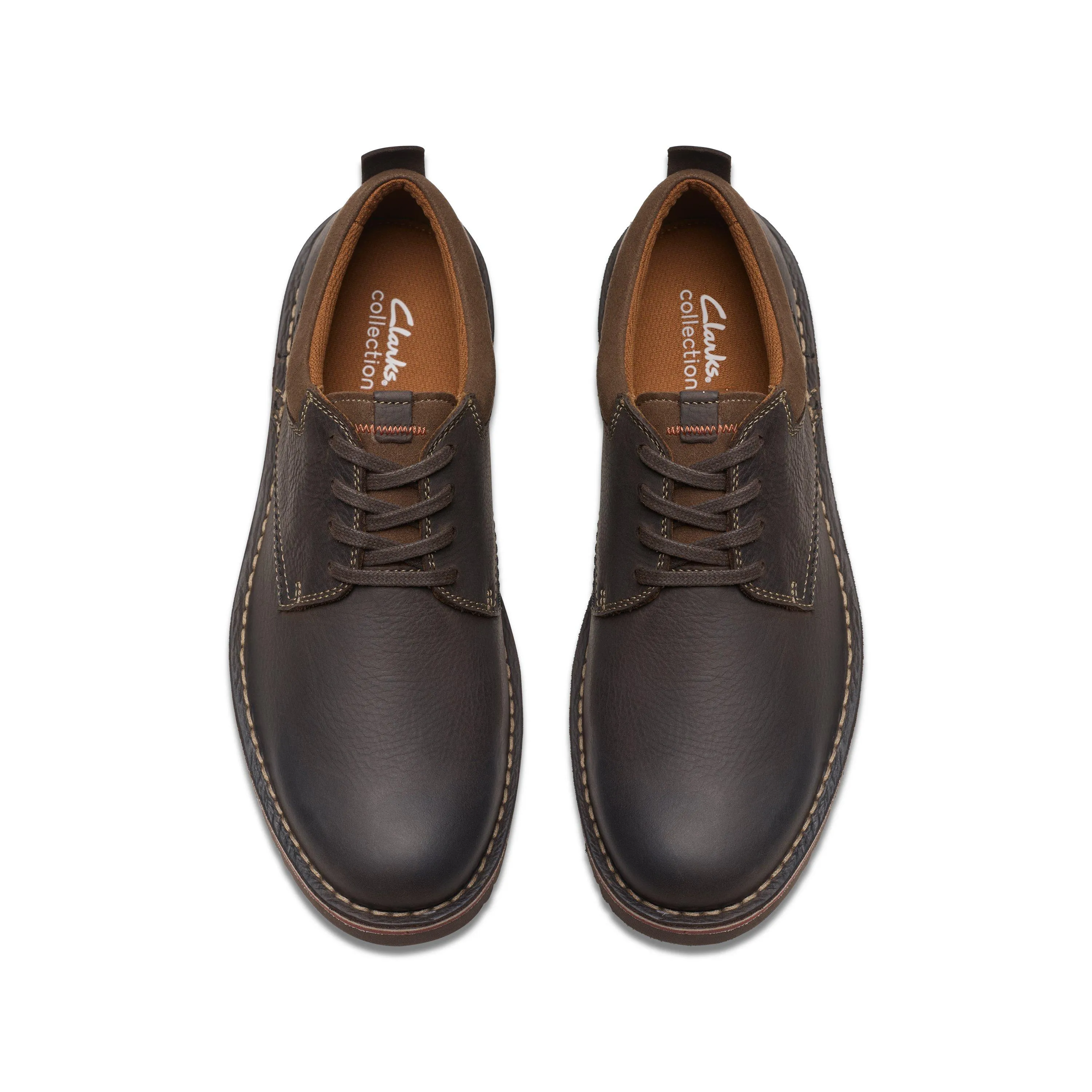 Clarks Eastridge Bas en Cuir Marron
