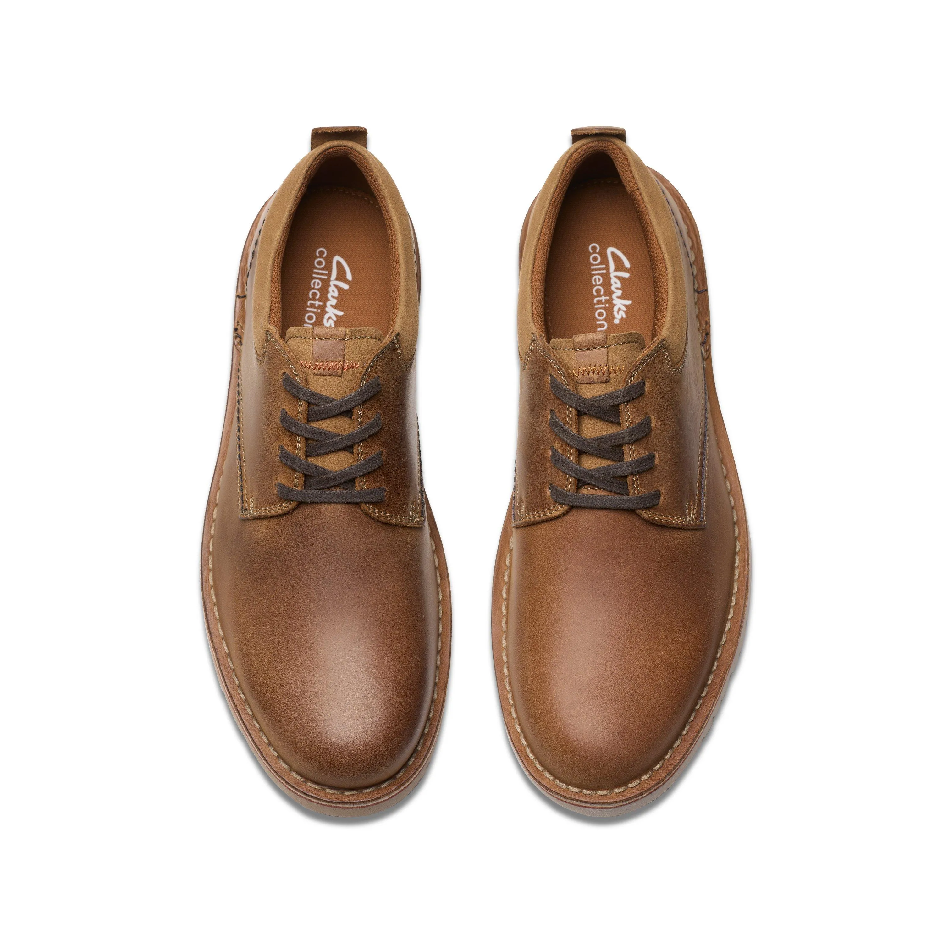 Clarks Eastridge Bas en Cuir Marron