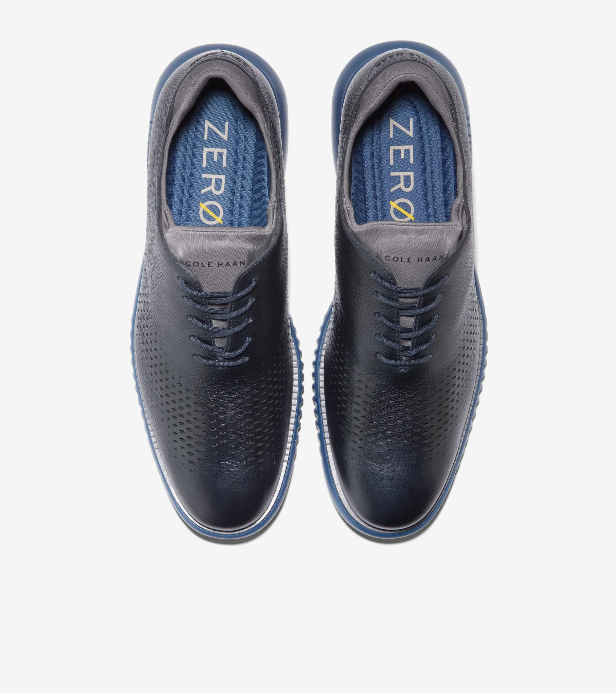 Cole Haan Chaussures Homme 2.ZEROGRAND Oxford à Bout Effilé Doublé avec Motif Aile Laser