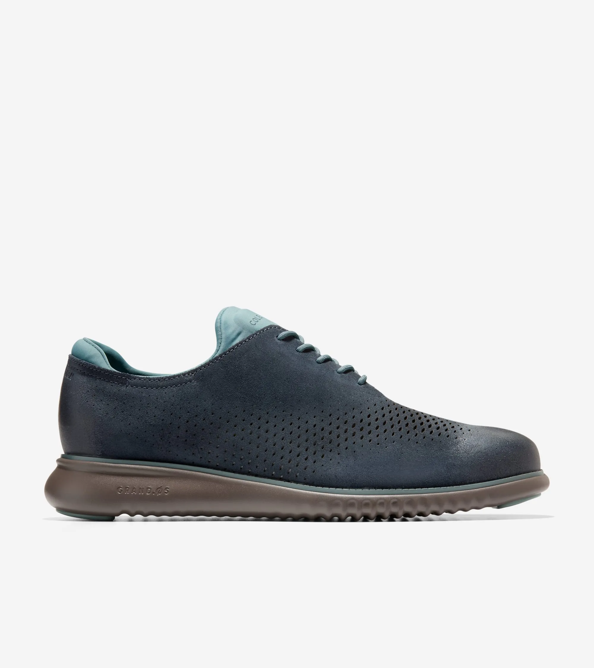 Cole Haan Chaussures Homme 2.ZEROGRAND Oxford à Bout Effilé Doublé avec Motif Aile Laser