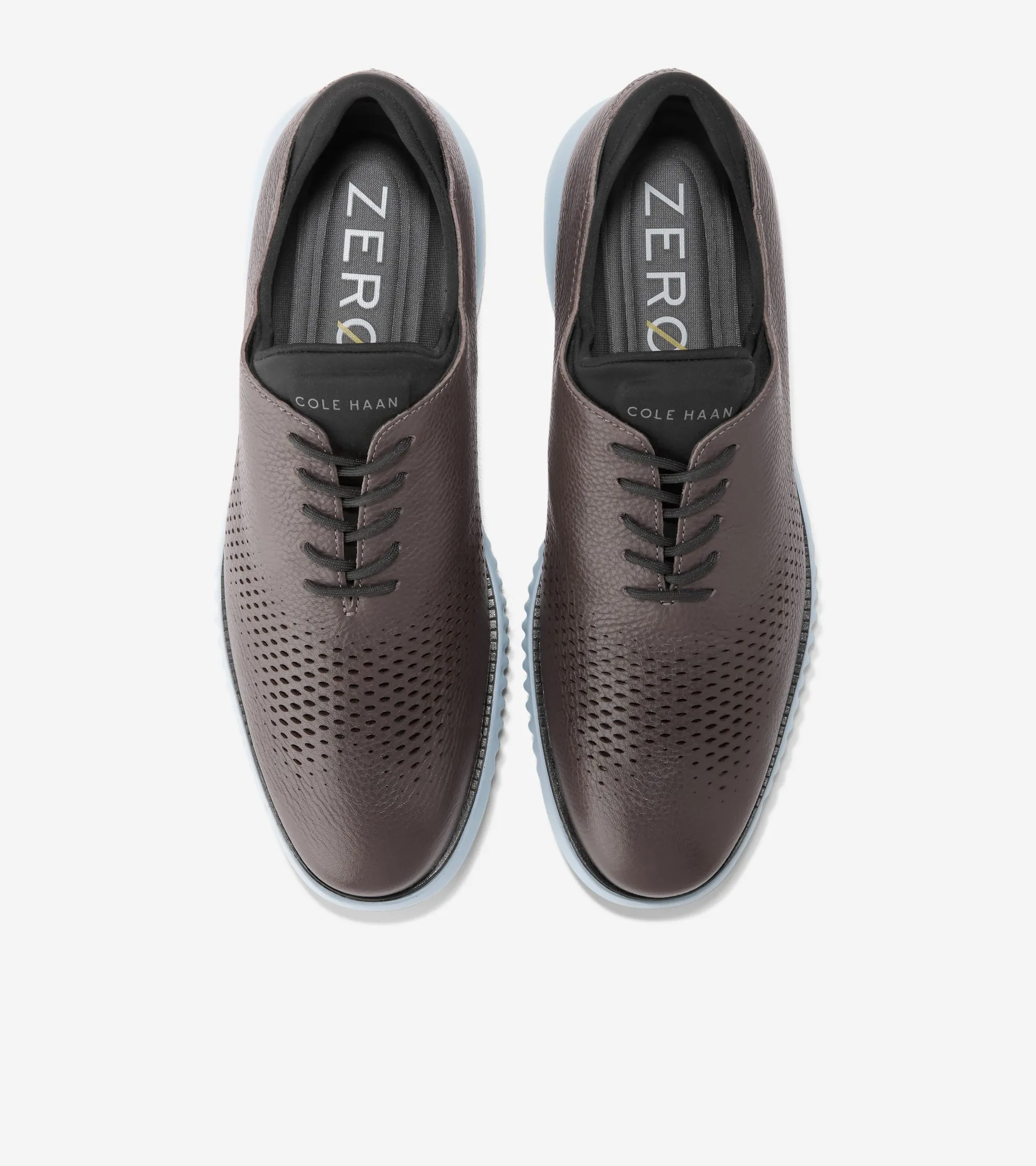 Cole Haan Chaussures Homme 2.ZEROGRAND Oxford à Bout Effilé Doublé avec Motif Aile Laser