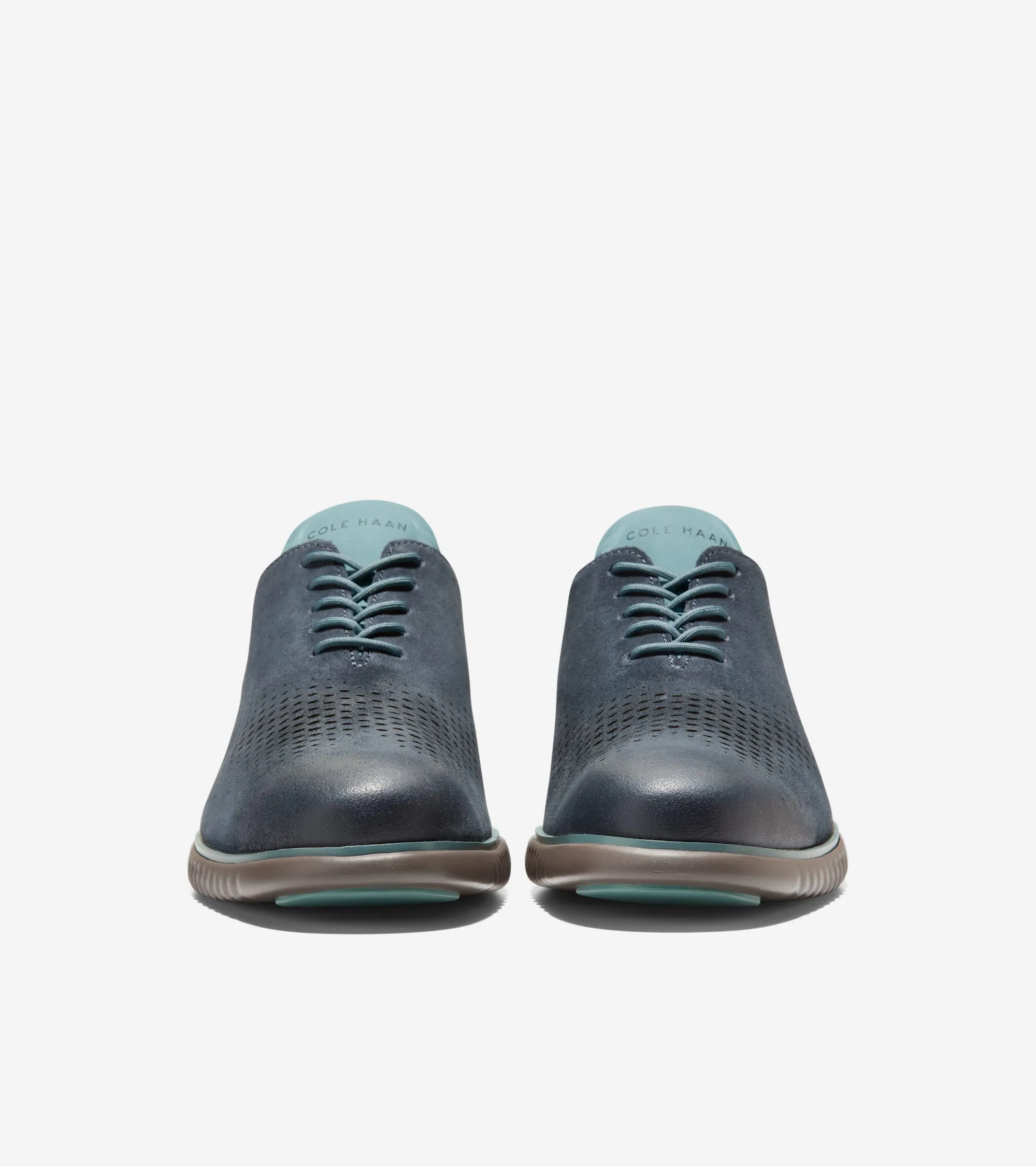 Cole Haan Chaussures Homme 2.ZEROGRAND Oxford à Bout Effilé Doublé avec Motif Aile Laser