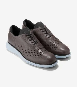 Cole Haan Chaussures Homme 2.ZEROGRAND Oxford à Bout Effilé Doublé avec Motif Aile Laser