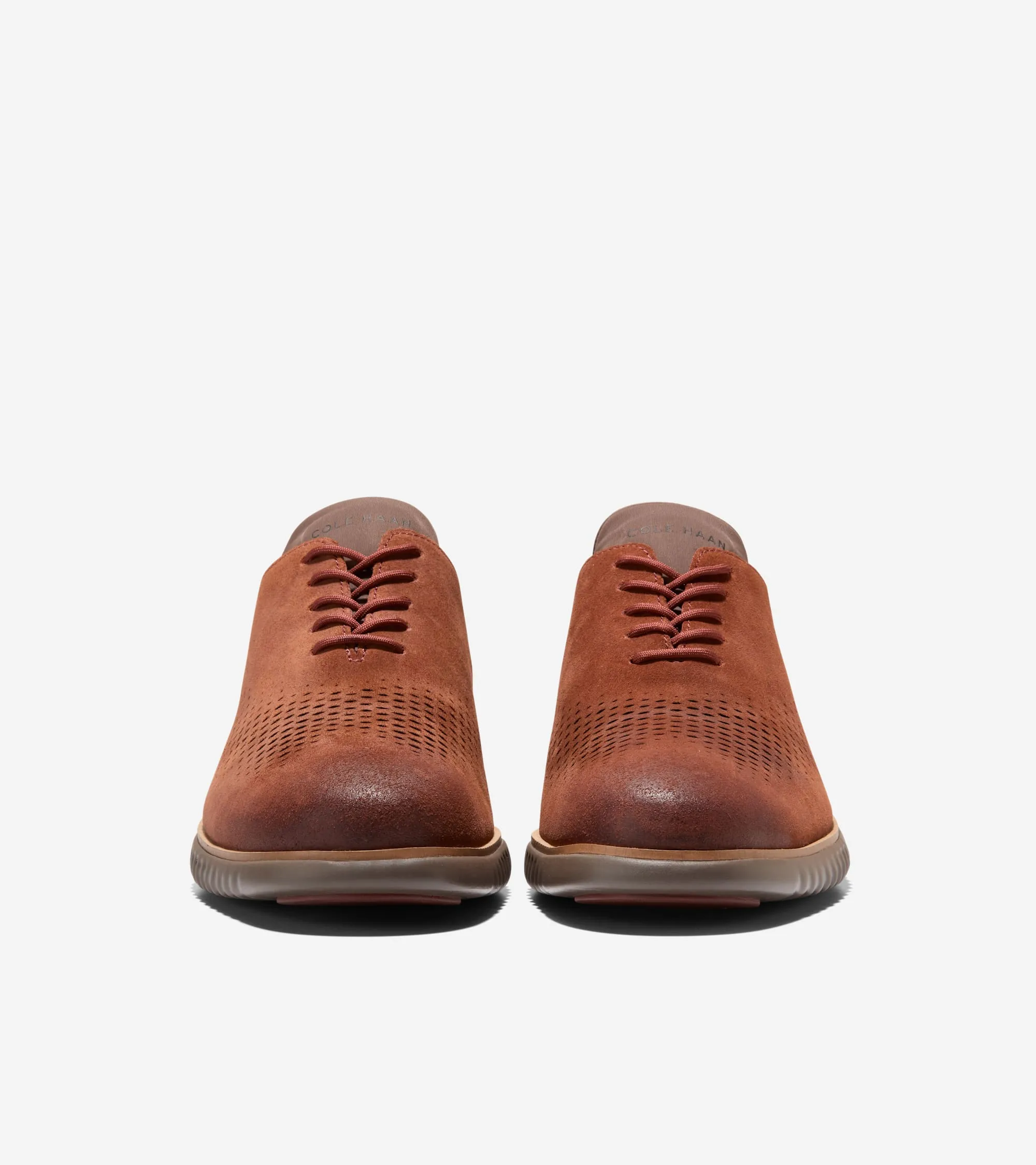 Cole Haan Chaussures Homme 2.ZEROGRAND Oxford à Bout Effilé Doublé avec Motif Aile Laser