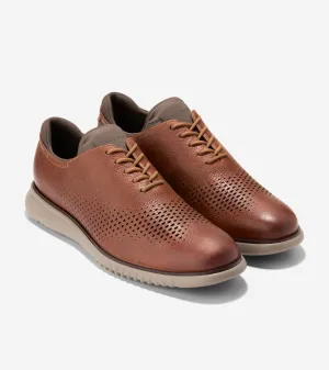 Cole Haan Chaussures Homme 2.ZEROGRAND Oxford à Bout Effilé Doublé avec Motif Aile Laser