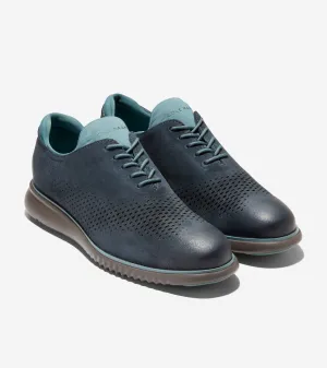 Cole Haan Chaussures Homme 2.ZEROGRAND Oxford à Bout Effilé Doublé avec Motif Aile Laser