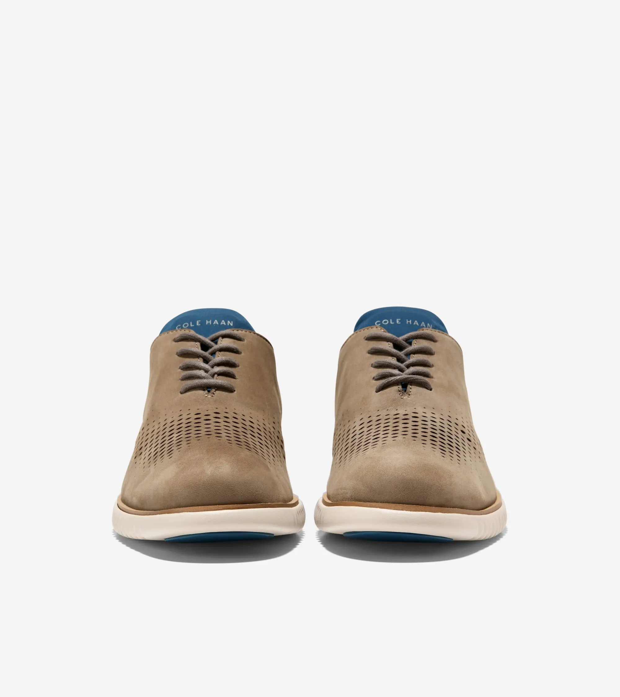 Cole Haan Chaussures Homme 2.ZEROGRAND Oxford à Bout Effilé Doublé avec Motif Aile Laser