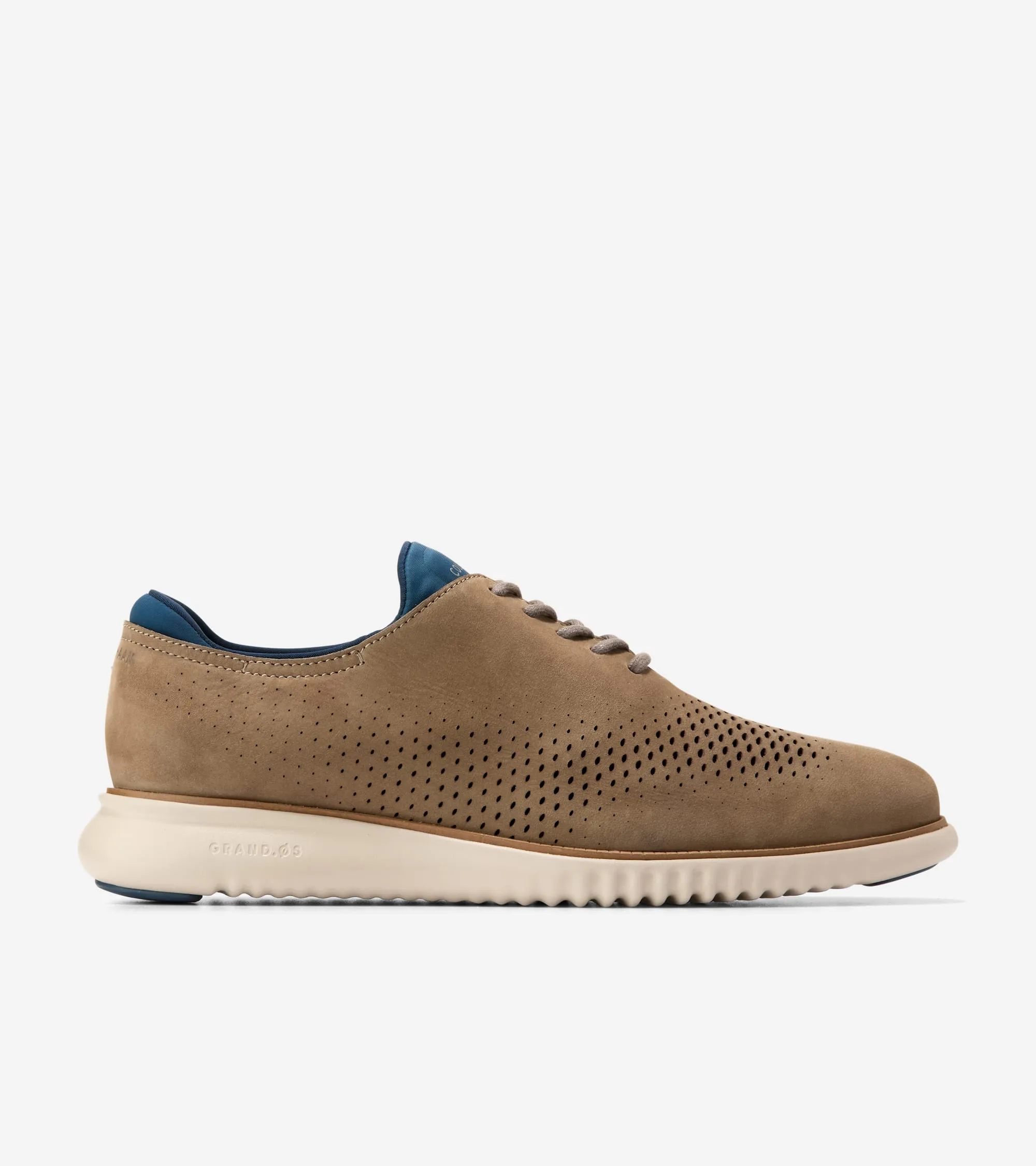 Cole Haan Chaussures Homme 2.ZEROGRAND Oxford à Bout Effilé Doublé avec Motif Aile Laser