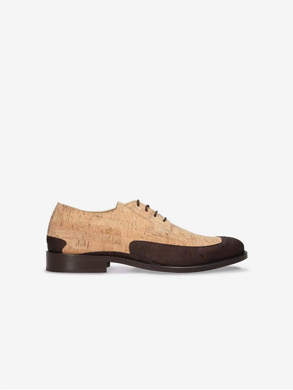 Chaussures Derby Vegan en Liège pour Homme Emil | Marron