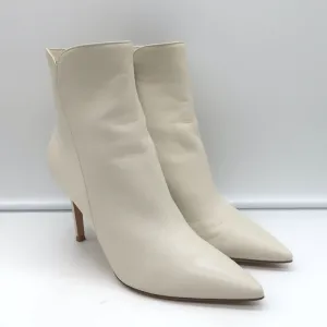 Bottes chelsea Gianvito Rossi Levy 85 en cuir crème taille 36.5 à bout pointu
