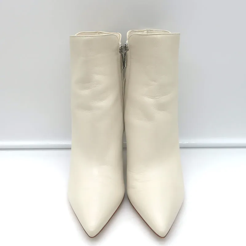 Bottes chelsea Gianvito Rossi Levy 85 en cuir crème taille 36.5 à bout pointu