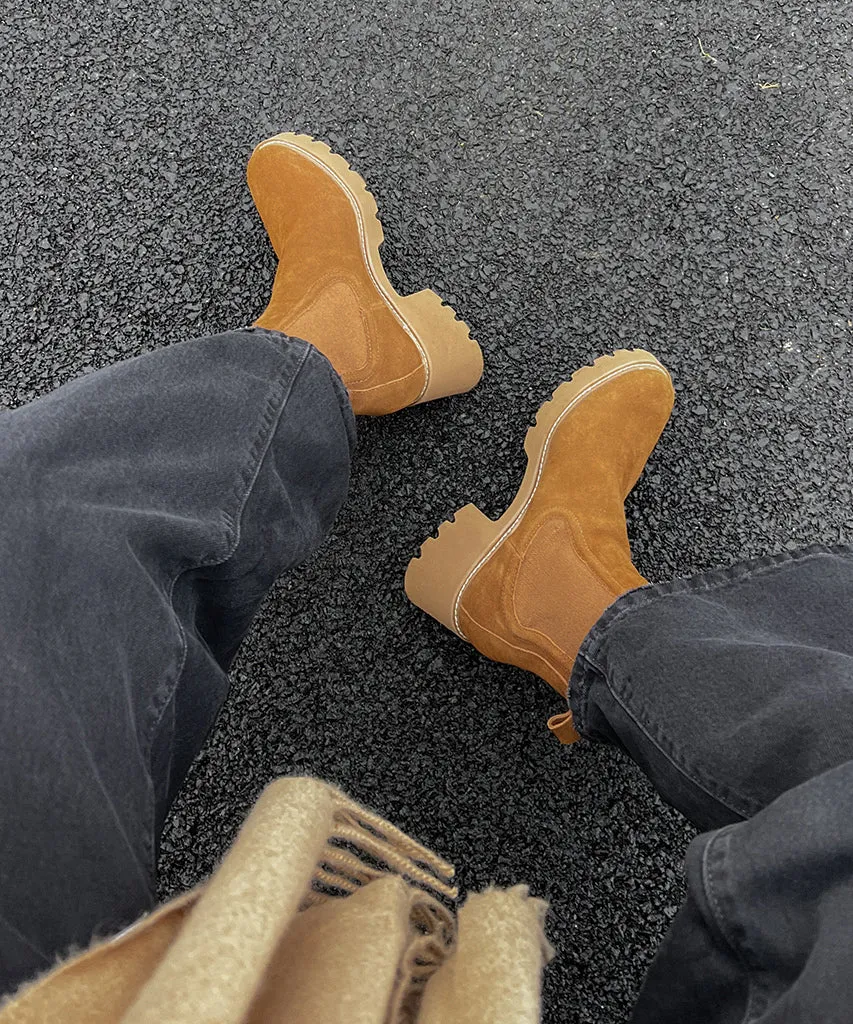 BOTTINES HAWK H20 EN DAIM MARRON