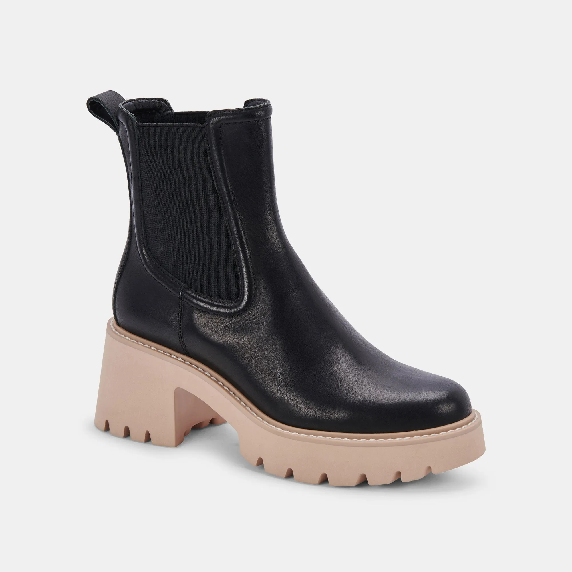 BOTTINES HAWK H2O EN CUIR NOIR