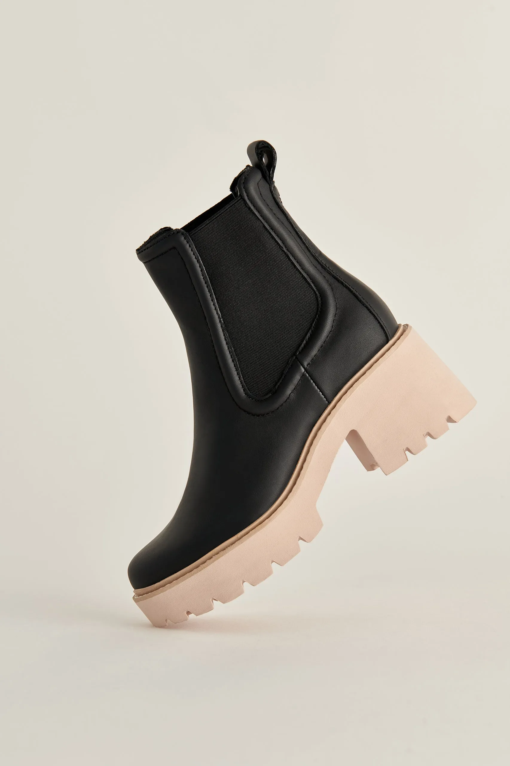 BOTTINES HAWK H2O EN CUIR NOIR