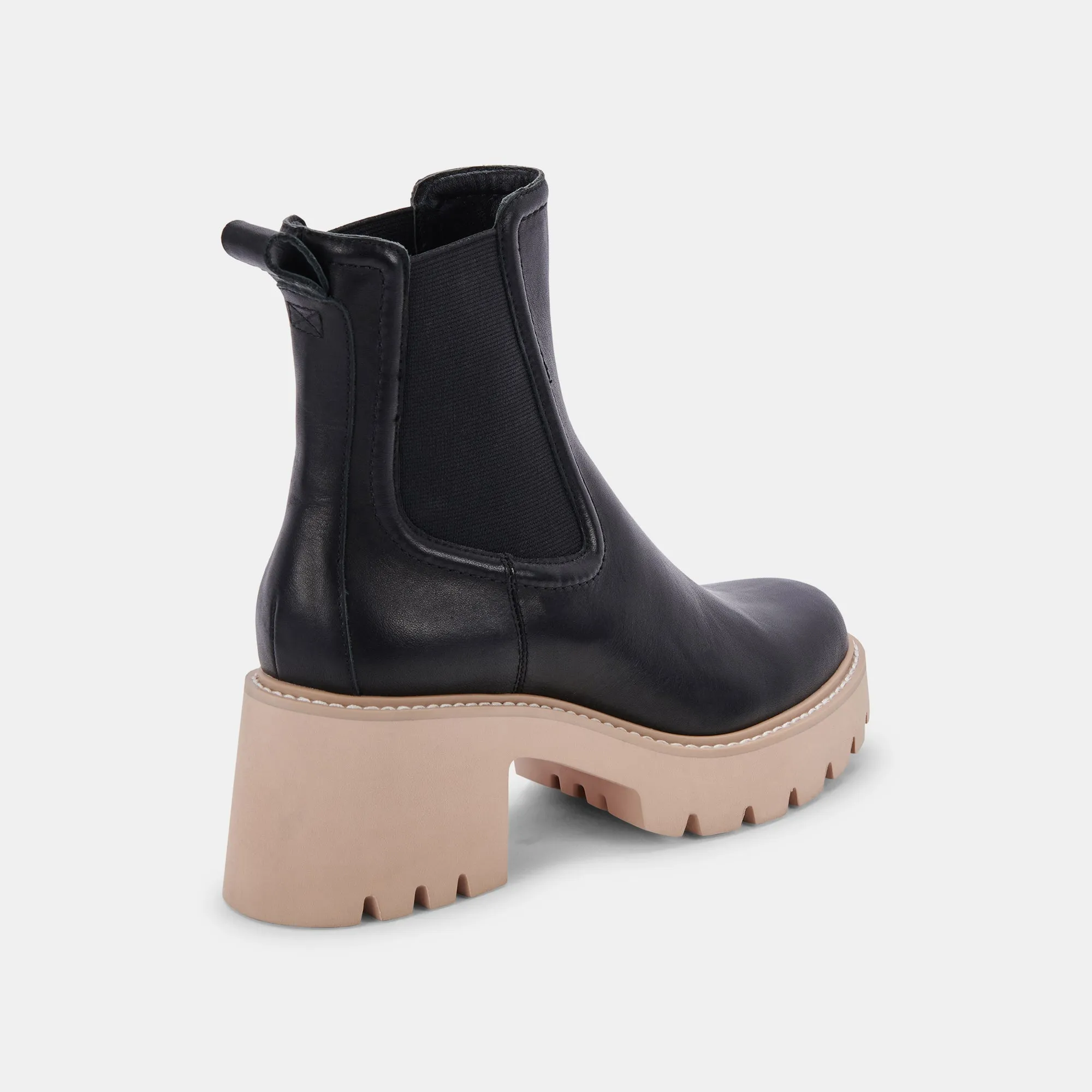 BOTTINES HAWK H2O EN CUIR NOIR