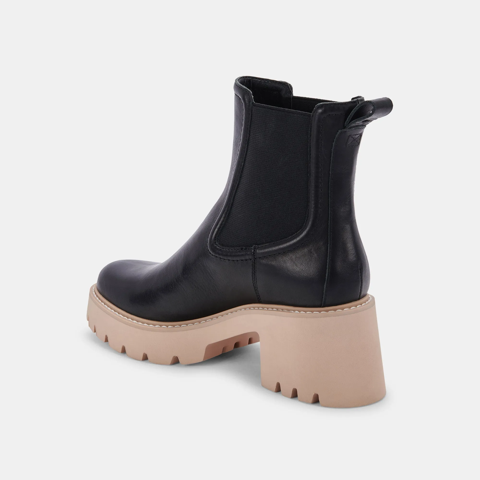 BOTTINES HAWK H2O EN CUIR NOIR