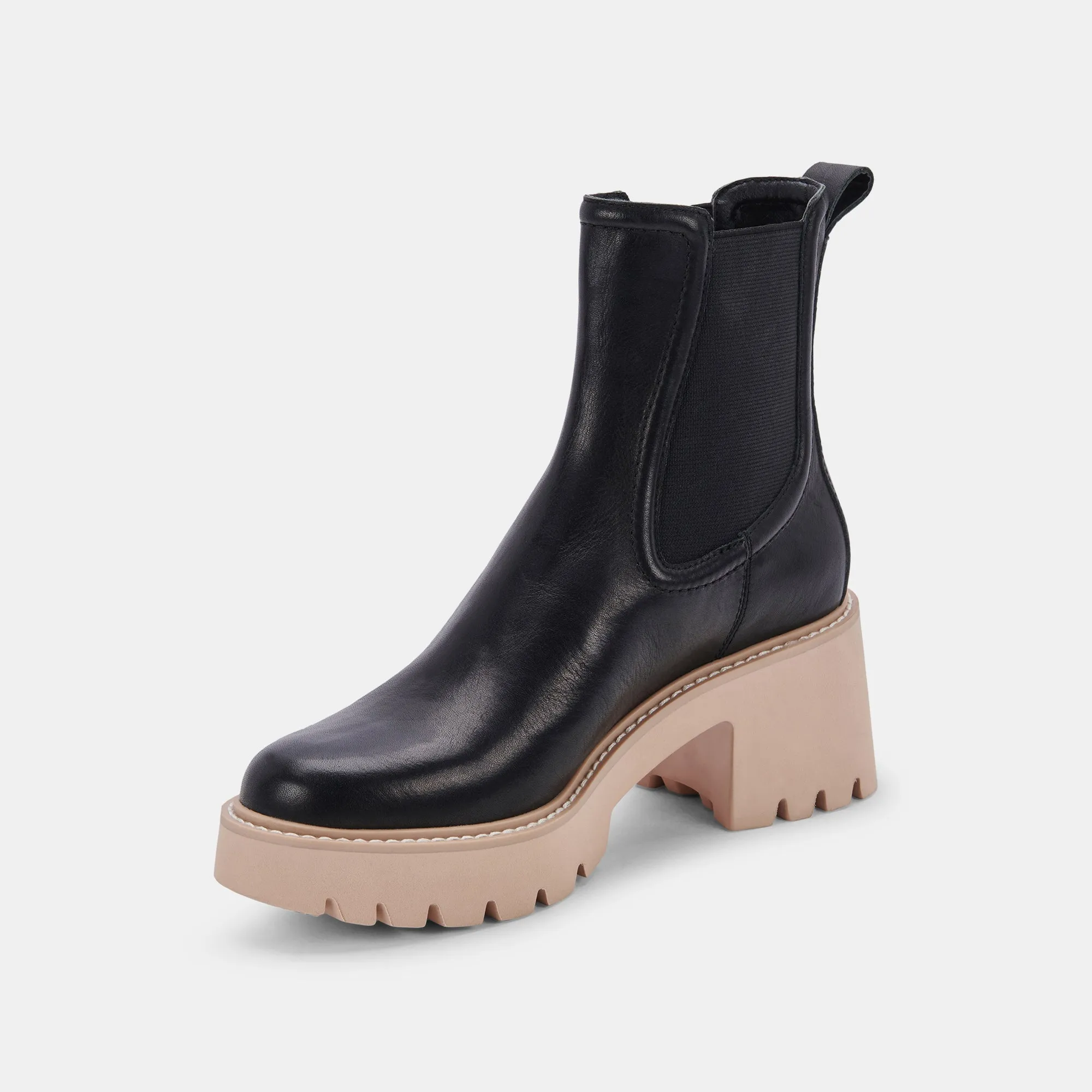BOTTINES HAWK H2O EN CUIR NOIR