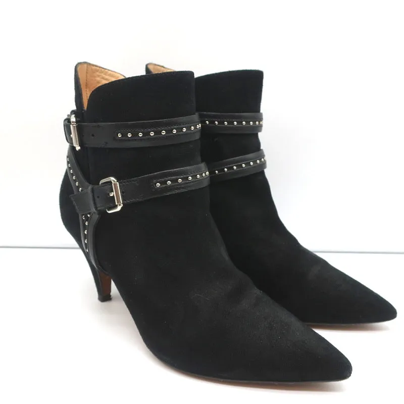 Bottes cheville IRO Harness Salix Noir à clous en daim pointure 37 à bout pointu