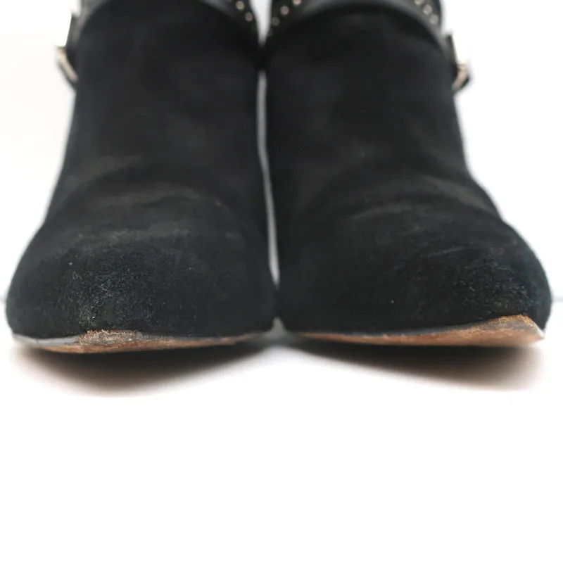 Bottes cheville IRO Harness Salix Noir à clous en daim pointure 37 à bout pointu