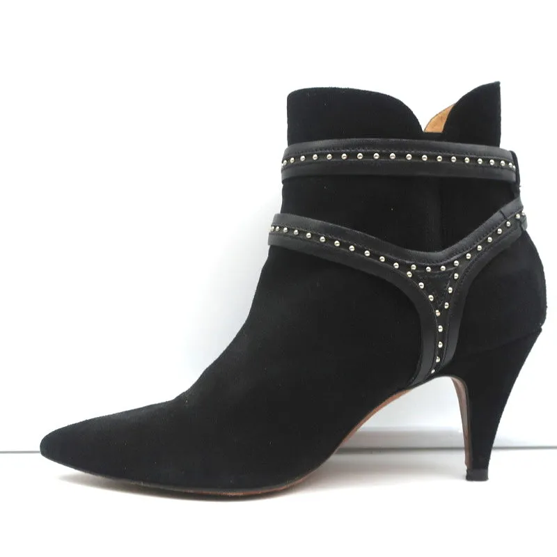 Bottes cheville IRO Harness Salix Noir à clous en daim pointure 37 à bout pointu