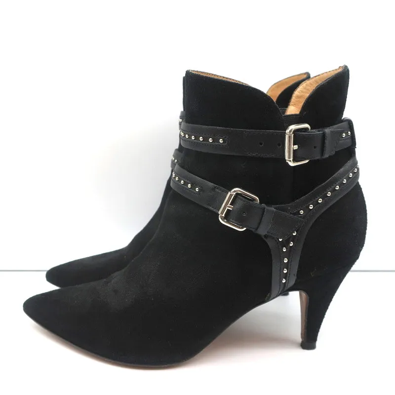 Bottes cheville IRO Harness Salix Noir à clous en daim pointure 37 à bout pointu