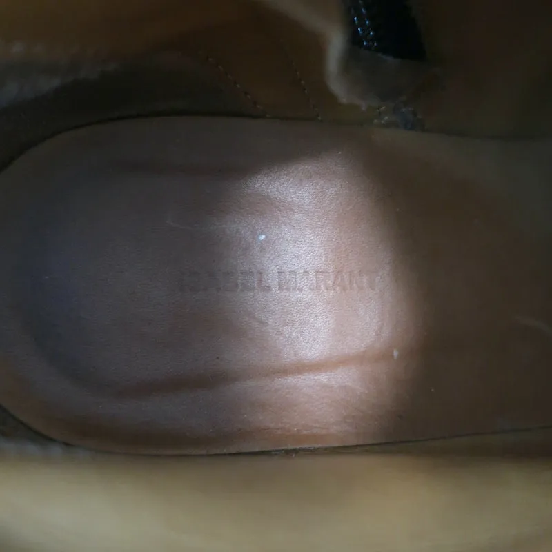 Bottes chelsea Isabel Marant Dicker en daim noir taille 38, style western
