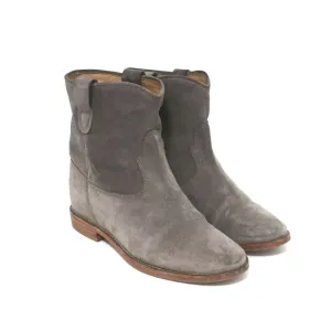 Isabel Marant Etoile Crisi Bottines Gris Suédé Taille 38 Bottines à Talon Caché