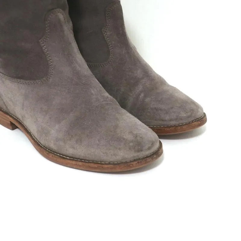 Isabel Marant Etoile Crisi Bottines Gris Suédé Taille 38 Bottines à Talon Caché