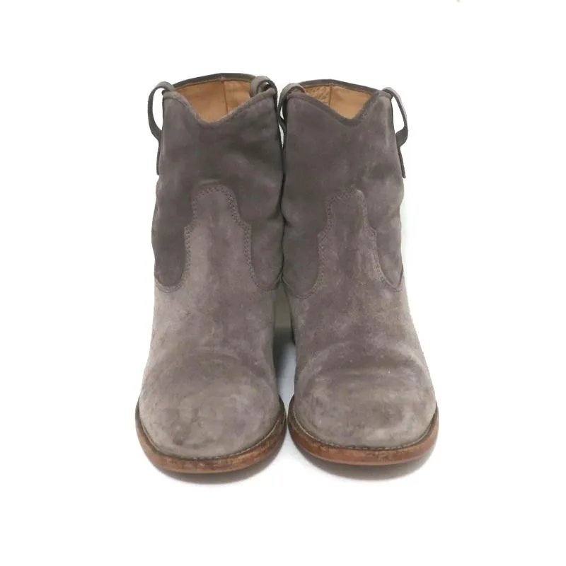 Isabel Marant Etoile Crisi Bottines Gris Suédé Taille 38 Bottines à Talon Caché