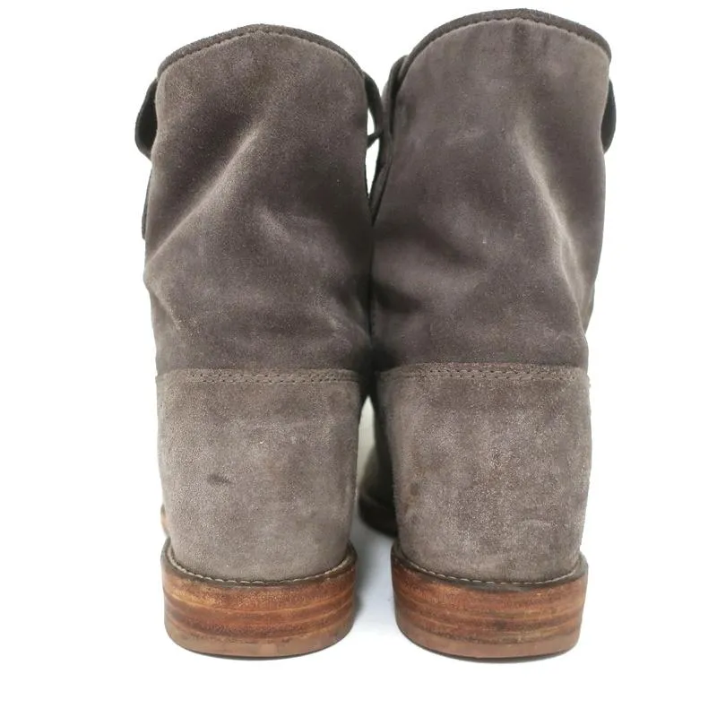 Isabel Marant Etoile Crisi Bottines Gris Suédé Taille 38 Bottines à Talon Caché