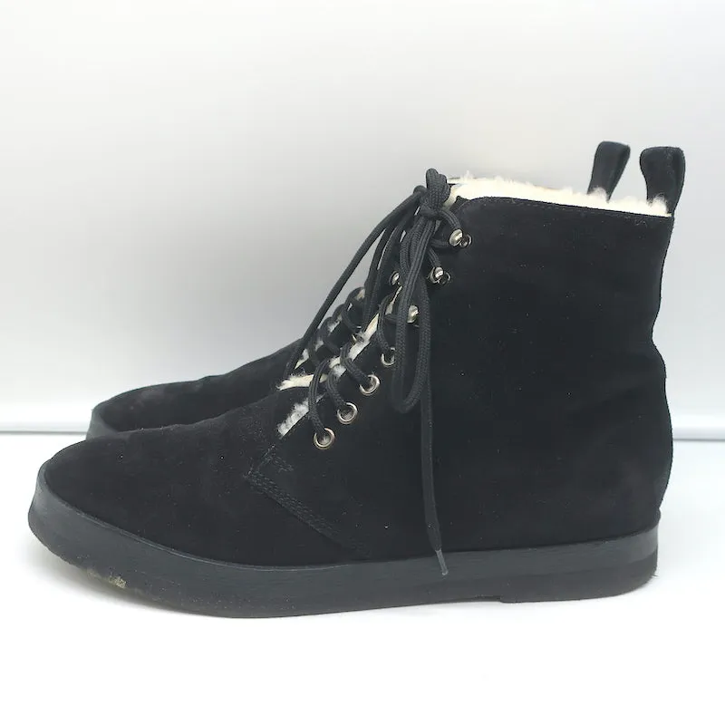 Bottines Jenni Kayne Canyon en Suède Noir avec Doublure en Mouton Taille 41 à Lacets