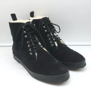 Bottines Jenni Kayne Canyon en Suède Noir avec Doublure en Mouton Taille 41 à Lacets