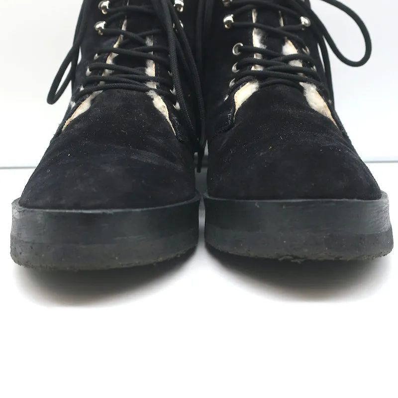 Bottines Jenni Kayne Canyon en Suède Noir avec Doublure en Mouton Taille 41 à Lacets
