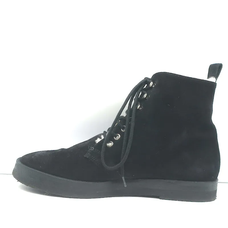 Bottines Jenni Kayne Canyon en Suède Noir avec Doublure en Mouton Taille 41 à Lacets