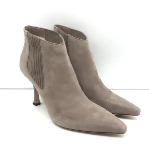 Bottines Jimmy Choo Maiara en daim taupe pointure 39 à bout pointu