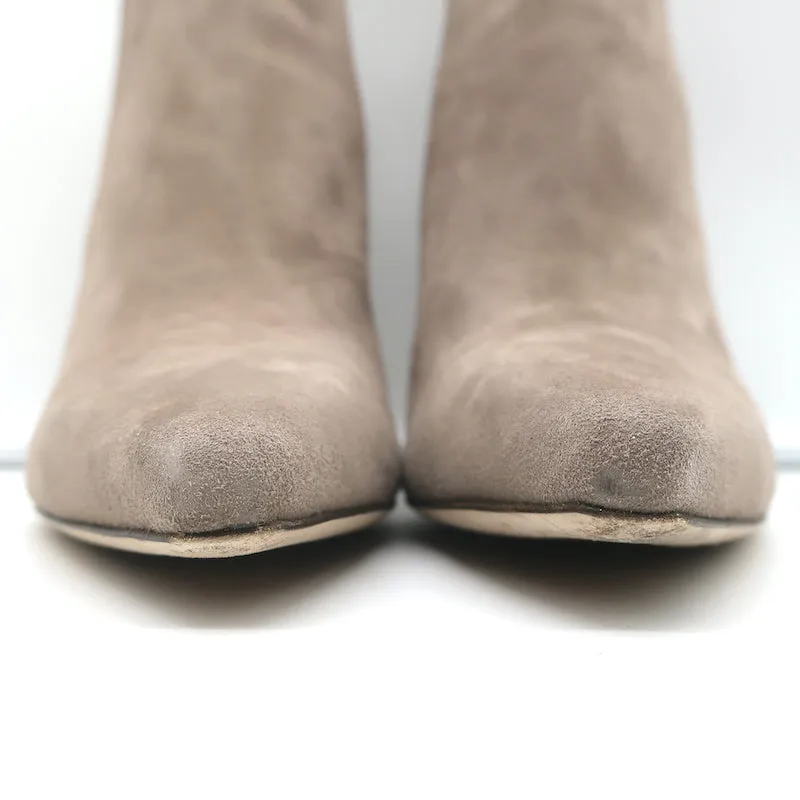 Bottines Jimmy Choo Maiara en daim taupe pointure 39 à bout pointu