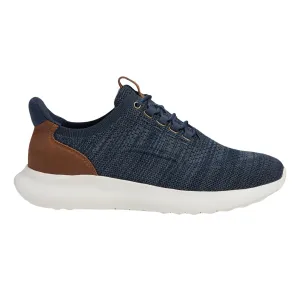 Johnston & Murphy Hommes Amherst 2.0 Oxford en Maille Chiné Bleu Marine