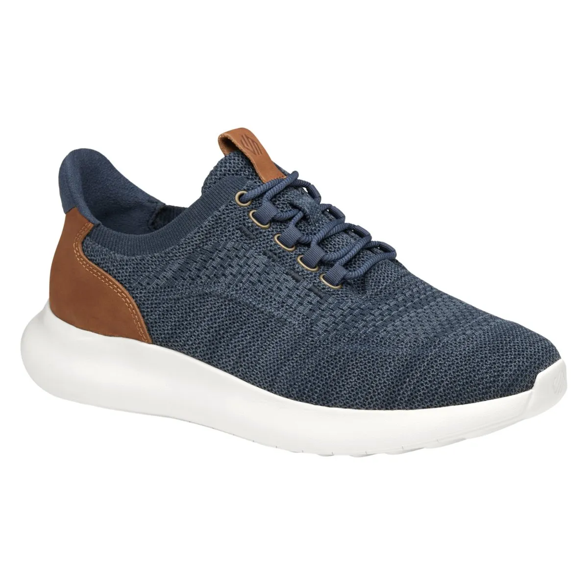 Johnston & Murphy Hommes Amherst 2.0 Oxford en Maille Chiné Bleu Marine