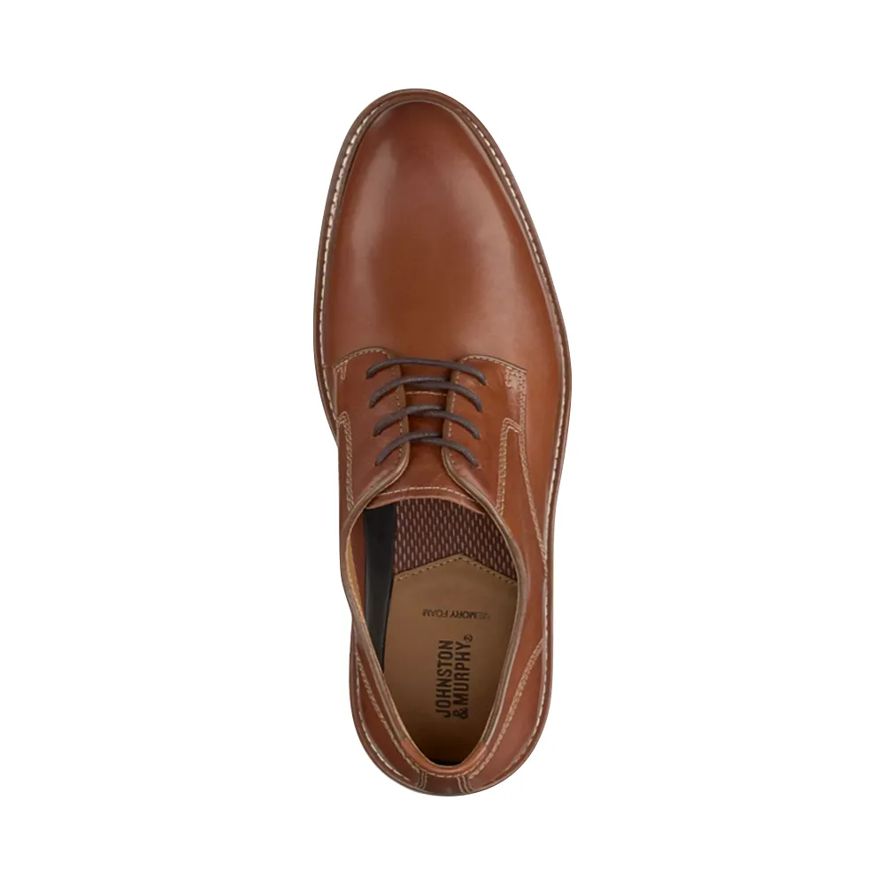 Johnston & Murphy Chaussures Oxford en cuir à lacets à bout rond pour homme Upton en couleur tan