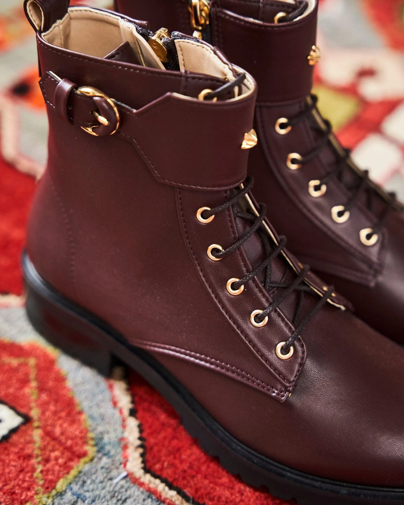 Bottes à lacets Jupiter Vegan en grain recyclé | Chocolat