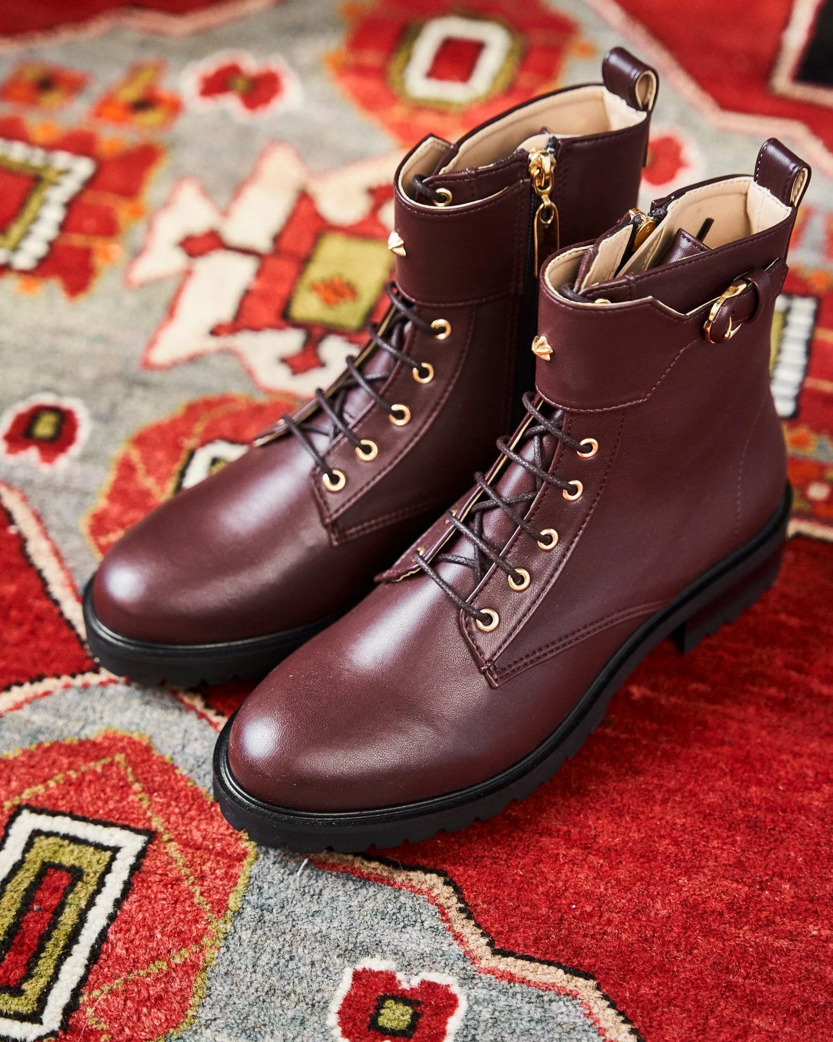 Bottes à lacets Jupiter Vegan en grain recyclé | Chocolat
