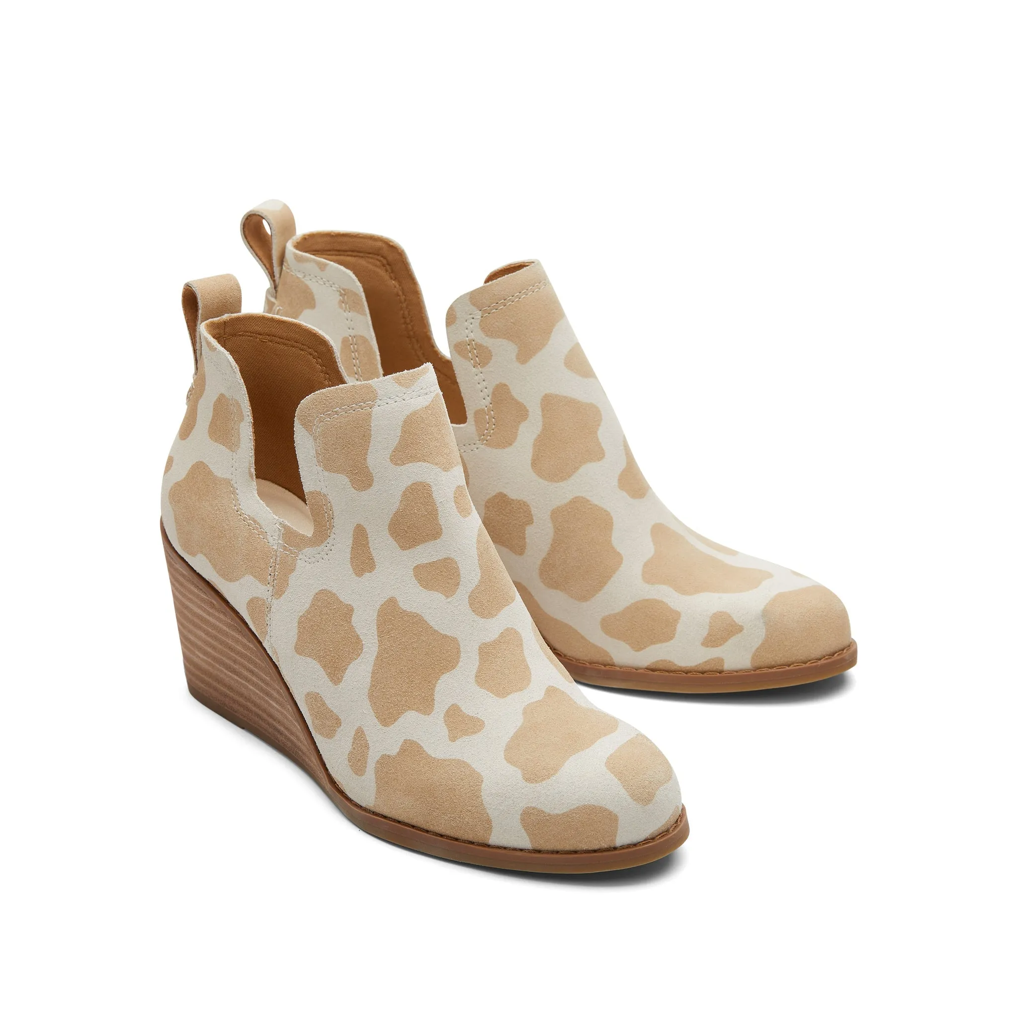 Bottine Wedge Kallie en Imprimé Vache