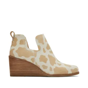Bottine Wedge Kallie en Imprimé Vache