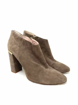 Bottes chelsea en daim taupe avec fermeture éclair Kate Spade taille 9.5